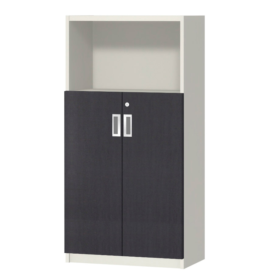 (商品画像) オーダーオフィスストッカー 奥行29.5cm×高さ119.1cm×幅45～59cm 2段扉