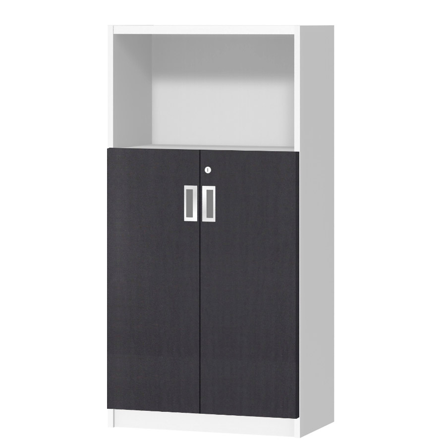 (商品画像) オーダーオフィスストッカー 奥行29.5cm×高さ119.1cm×幅45～59cm 2段扉