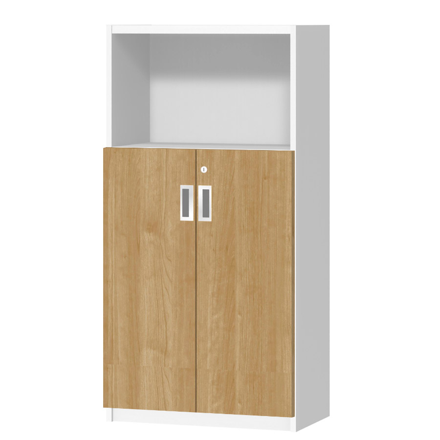 (商品画像) オーダーオフィスストッカー 奥行29.5cm×高さ119.1cm×幅45～59cm 2段扉