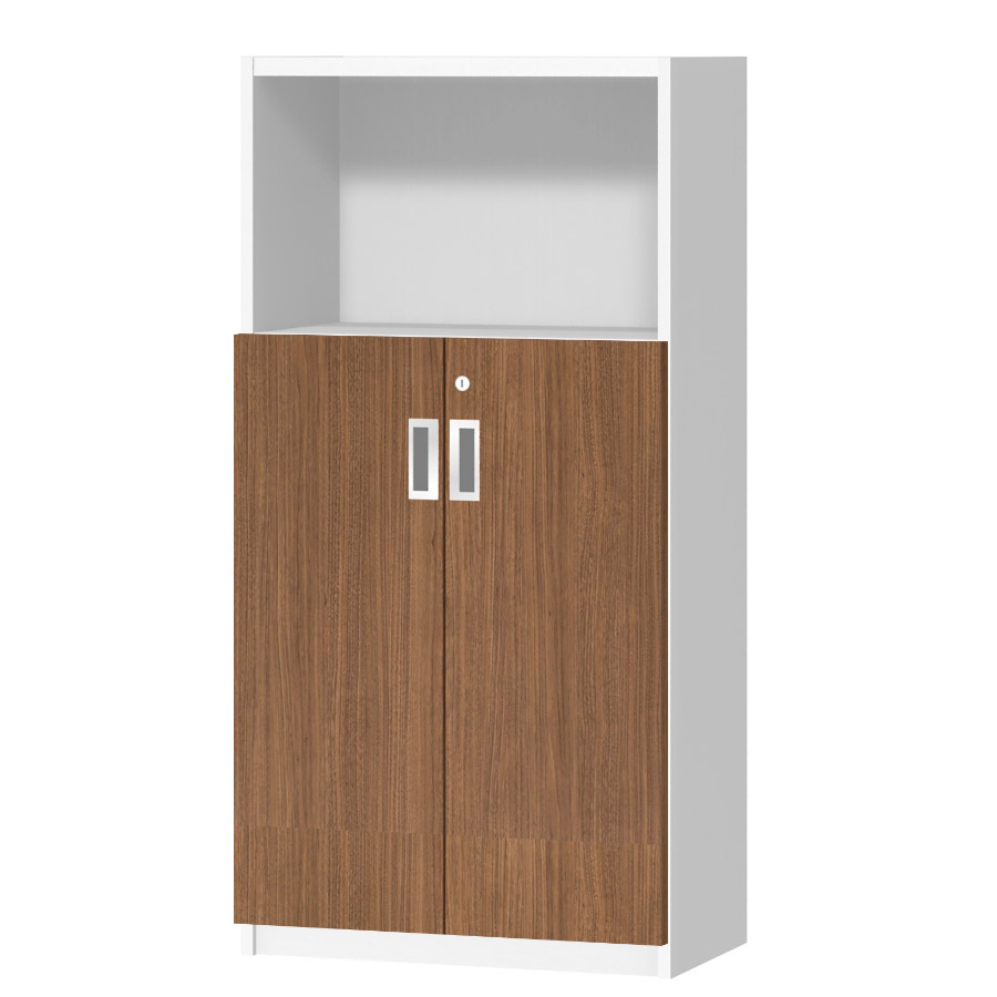 (商品画像) オーダーオフィスストッカー 奥行29.5cm×高さ119.1cm×幅45～59cm 2段扉