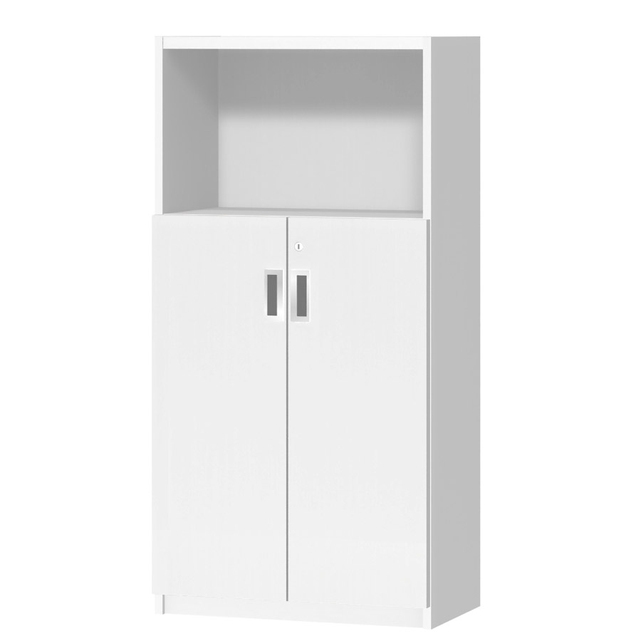 (商品画像) オーダーオフィスストッカー 奥行29.5cm×高さ119.1cm×幅45～59cm 2段扉