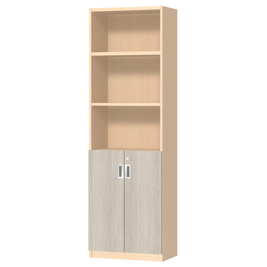 (商品画像) オーダーオフィスストッカー 奥行29.5cm×高さ191.1cm×幅45～59cm 2段扉