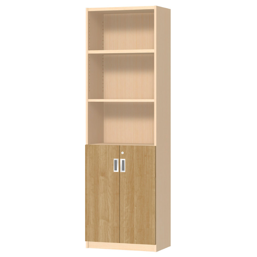 (商品画像) オーダーオフィスストッカー 奥行29.5cm×高さ191.1cm×幅45～59cm 2段扉