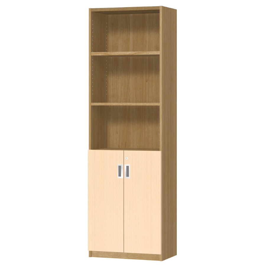 (商品画像) オーダーオフィスストッカー 奥行29.5cm×高さ191.1cm×幅45～59cm 2段扉