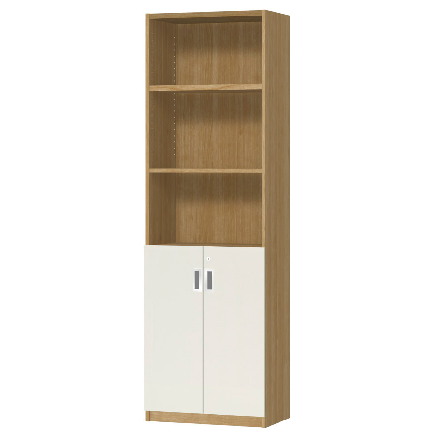 (商品画像) オーダーオフィスストッカー 奥行29.5cm×高さ191.1cm×幅45～59cm 2段扉