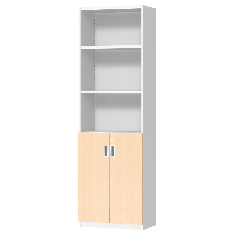 (商品画像) オーダーオフィスストッカー 奥行29.5cm×高さ191.1cm×幅45～59cm 2段扉