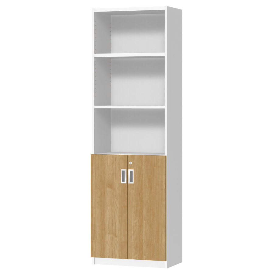 (商品画像) オーダーオフィスストッカー 奥行29.5cm×高さ191.1cm×幅45～59cm 2段扉