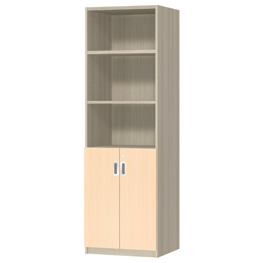 (商品画像) オーダーオフィスストッカー 奥行44.5cm×高さ191.1cm×幅45～59cm 2段扉