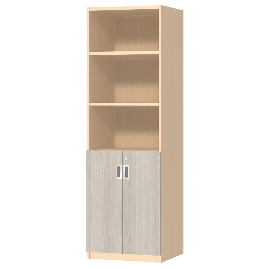 (商品画像) オーダーオフィスストッカー 奥行44.5cm×高さ191.1cm×幅45～59cm 2段扉