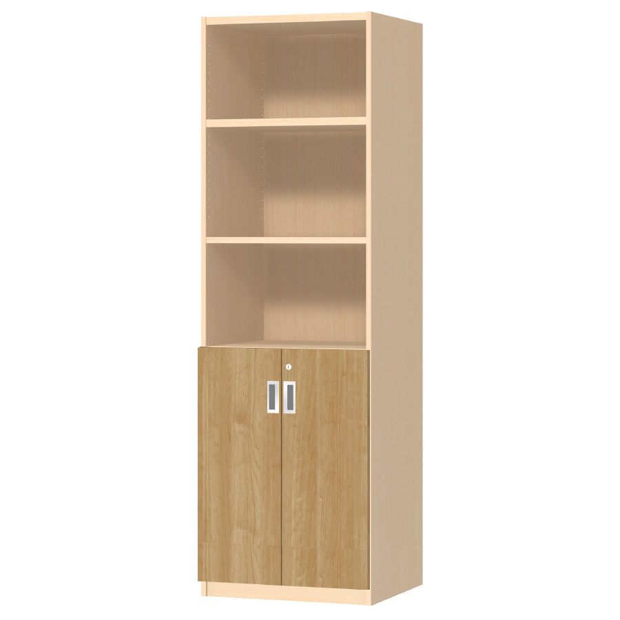 (商品画像) オーダーオフィスストッカー 奥行44.5cm×高さ191.1cm×幅45～59cm 2段扉