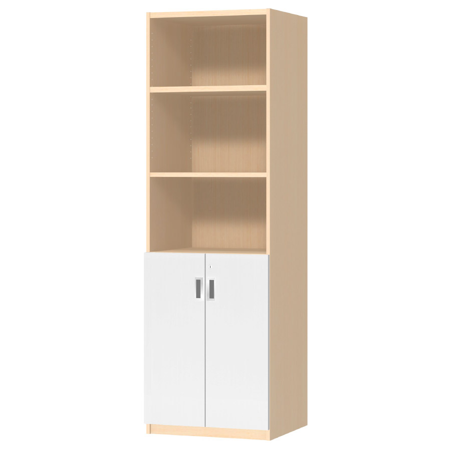 (商品画像) オーダーオフィスストッカー 奥行44.5cm×高さ191.1cm×幅45～59cm 2段扉