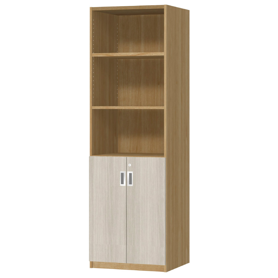 (商品画像) オーダーオフィスストッカー 奥行44.5cm×高さ191.1cm×幅45～59cm 2段扉