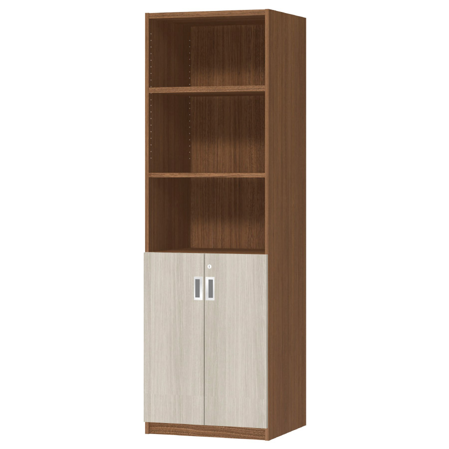 (商品画像) オーダーオフィスストッカー 奥行44.5cm×高さ191.1cm×幅45～59cm 2段扉