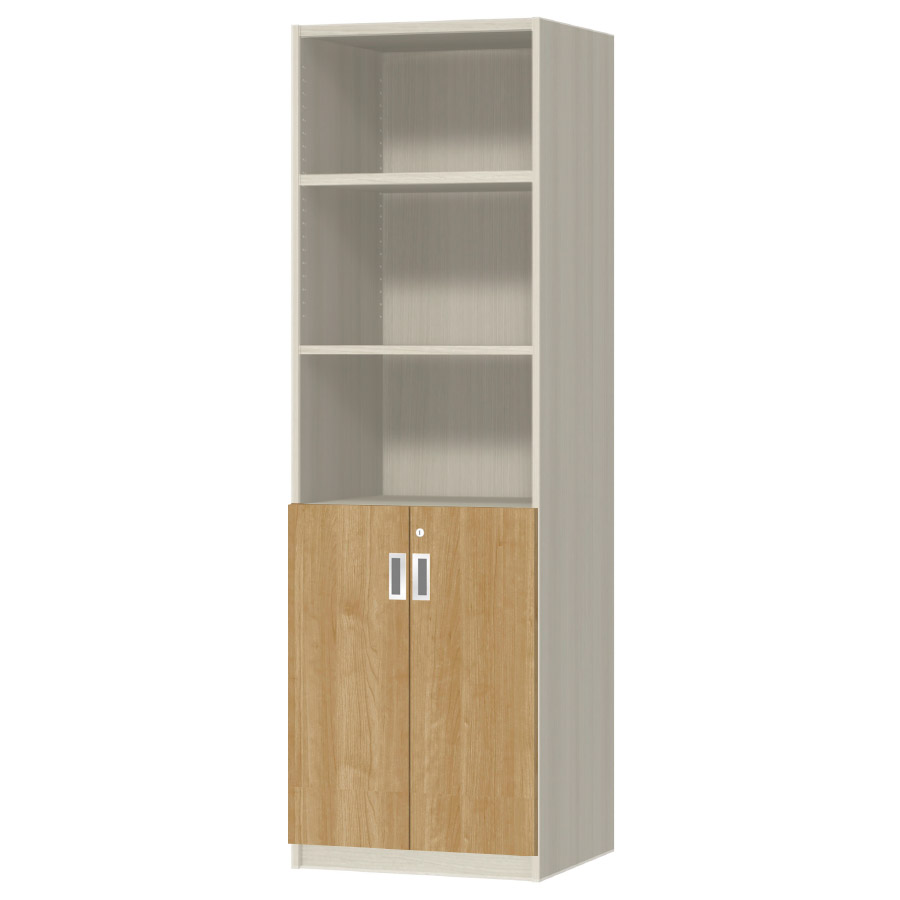 (商品画像) オーダーオフィスストッカー 奥行44.5cm×高さ191.1cm×幅45～59cm 2段扉