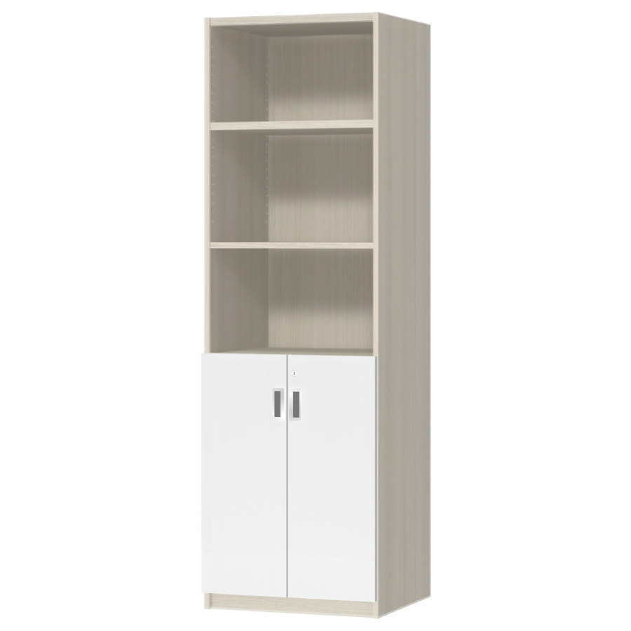 (商品画像) オーダーオフィスストッカー 奥行44.5cm×高さ191.1cm×幅45～59cm 2段扉