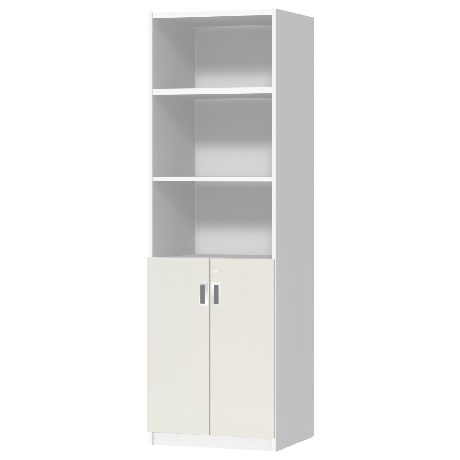 (商品画像) オーダーオフィスストッカー 奥行44.5cm×高さ191.1cm×幅45～59cm 2段扉