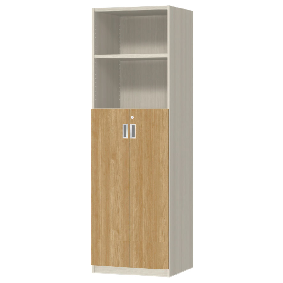 (商品画像) オーダーオフィスストッカー 奥行44.5cm×高さ191.1cm×幅45～59cm 3段扉