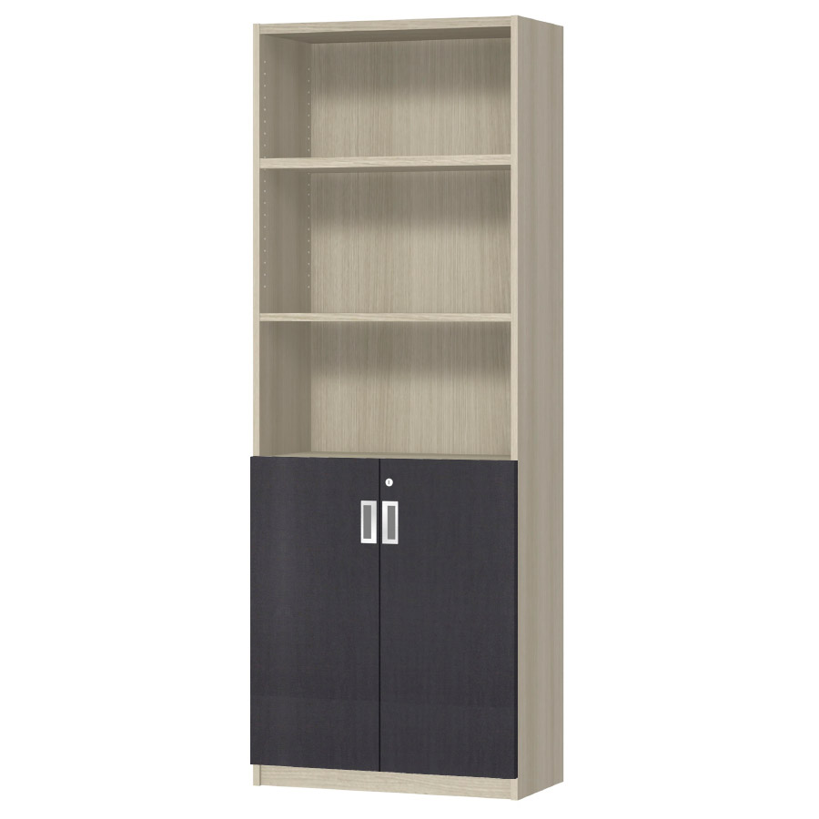 (商品画像) オーダーオフィスストッカー 奥行29.5cm×高さ191.1cm×幅60～70cm 2段扉