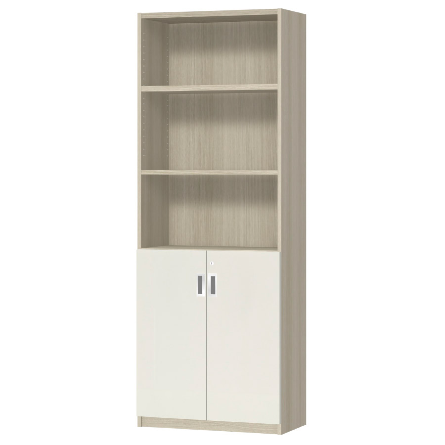 (商品画像) オーダーオフィスストッカー 奥行29.5cm×高さ191.1cm×幅60～70cm 2段扉