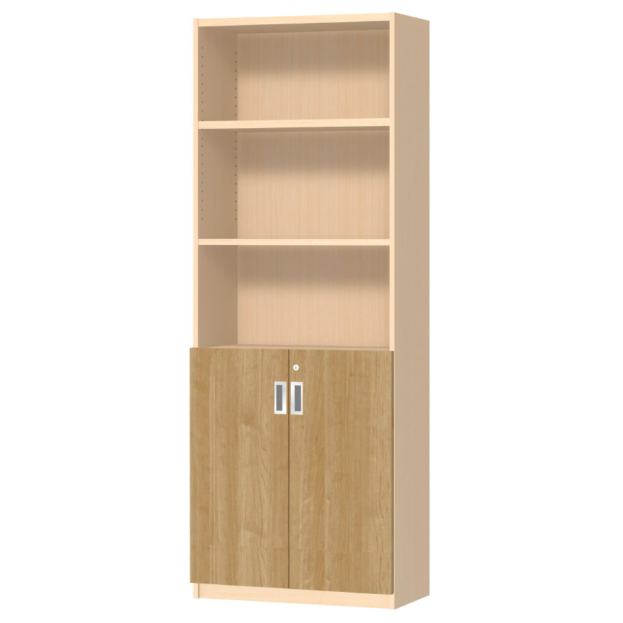 (商品画像) オーダーオフィスストッカー 奥行29.5cm×高さ191.1cm×幅60～70cm 2段扉