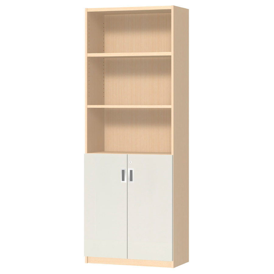 (商品画像) オーダーオフィスストッカー 奥行29.5cm×高さ191.1cm×幅60～70cm 2段扉