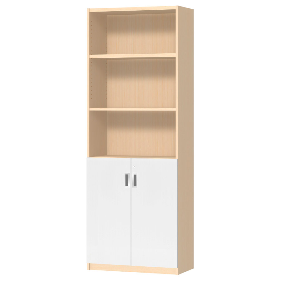 (商品画像) オーダーオフィスストッカー 奥行29.5cm×高さ191.1cm×幅60～70cm 2段扉