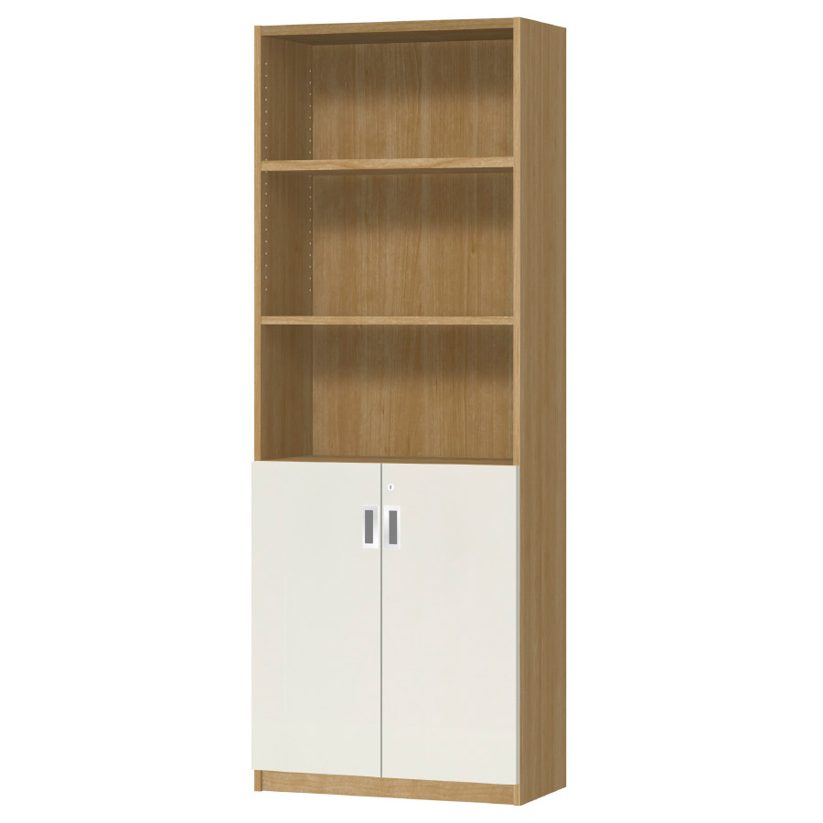 (商品画像) オーダーオフィスストッカー 奥行29.5cm×高さ191.1cm×幅60～70cm 2段扉