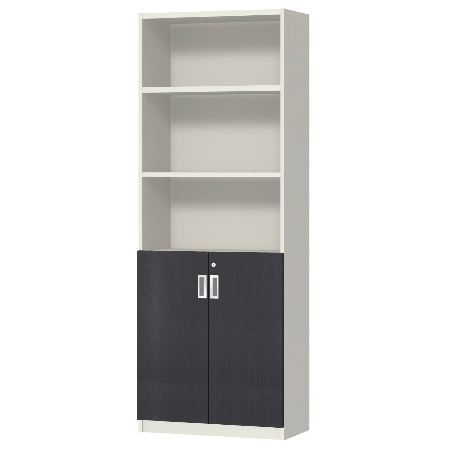 (商品画像) オーダーオフィスストッカー 奥行29.5cm×高さ191.1cm×幅60～70cm 2段扉