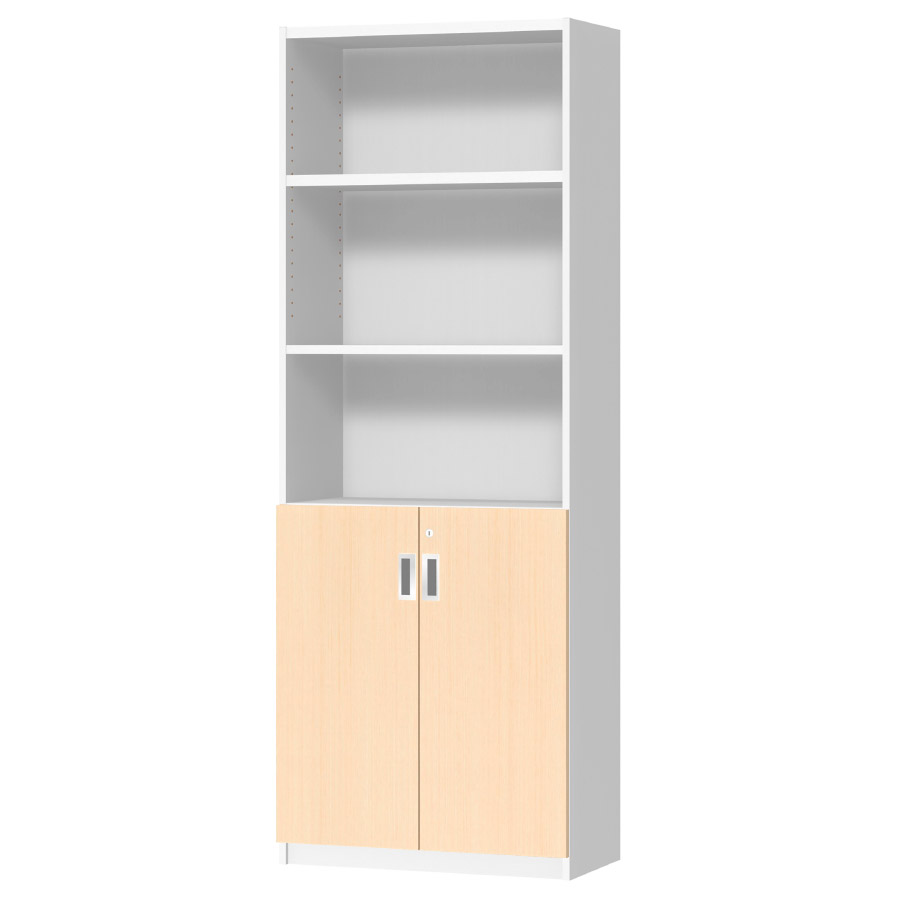 (商品画像) オーダーオフィスストッカー 奥行29.5cm×高さ191.1cm×幅60～70cm 2段扉