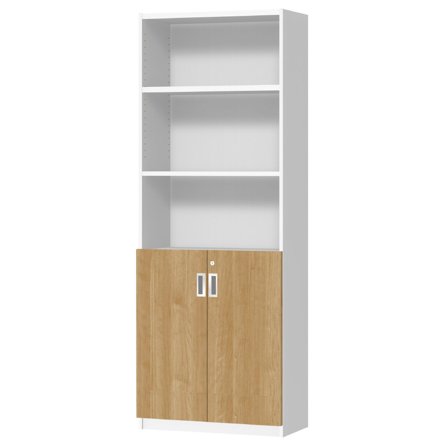 (商品画像) オーダーオフィスストッカー 奥行29.5cm×高さ191.1cm×幅60～70cm 2段扉