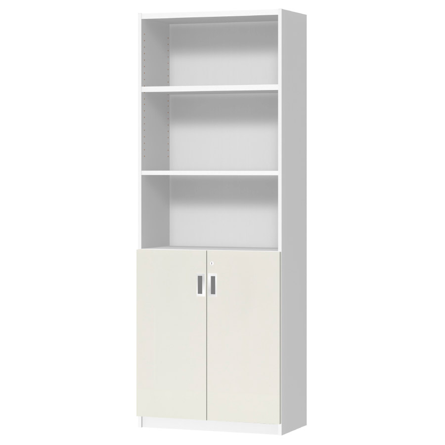 (商品画像) オーダーオフィスストッカー 奥行29.5cm×高さ191.1cm×幅60～70cm 2段扉