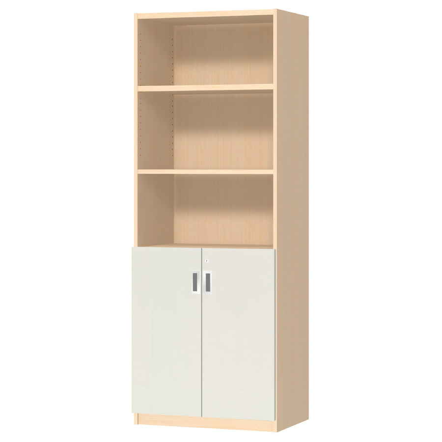 (商品画像) オーダーオフィスストッカー 奥行38.5cm×高さ191.1cm×幅60～70cm 2段扉