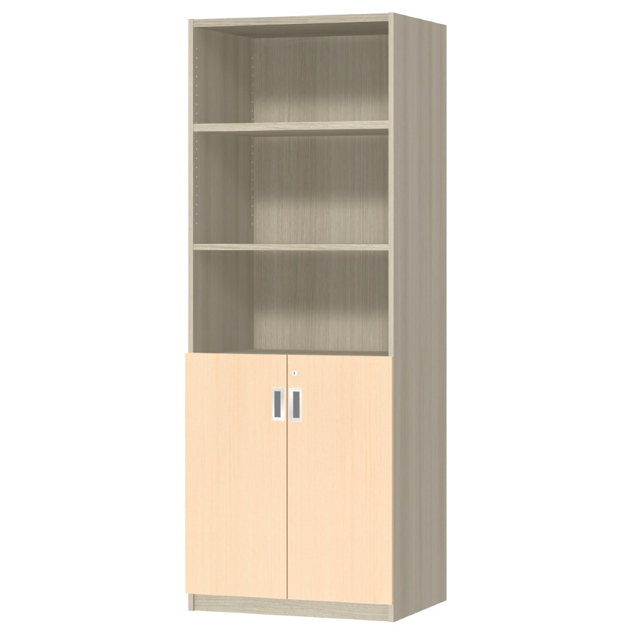 (商品画像) オーダーオフィスストッカー 奥行44.5cm×高さ191.1cm×幅60～70cm 2段扉