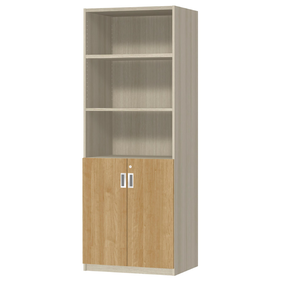 (商品画像) オーダーオフィスストッカー 奥行44.5cm×高さ191.1cm×幅60～70cm 2段扉