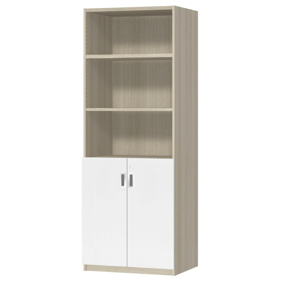 (商品画像) オーダーオフィスストッカー 奥行44.5cm×高さ191.1cm×幅60～70cm 2段扉