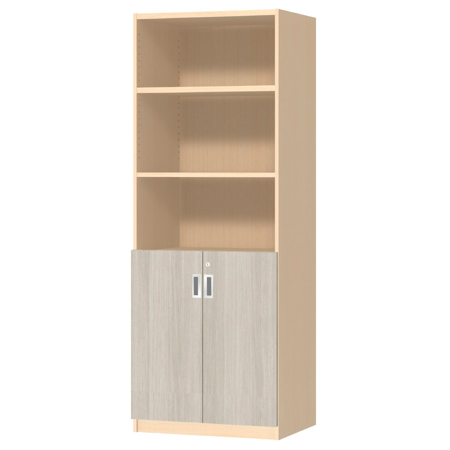 (商品画像) オーダーオフィスストッカー 奥行44.5cm×高さ191.1cm×幅60～70cm 2段扉