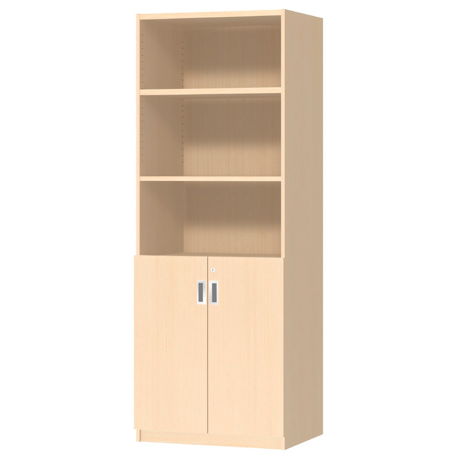 (商品画像) オーダーオフィスストッカー 奥行44.5cm×高さ191.1cm×幅60～70cm 2段扉