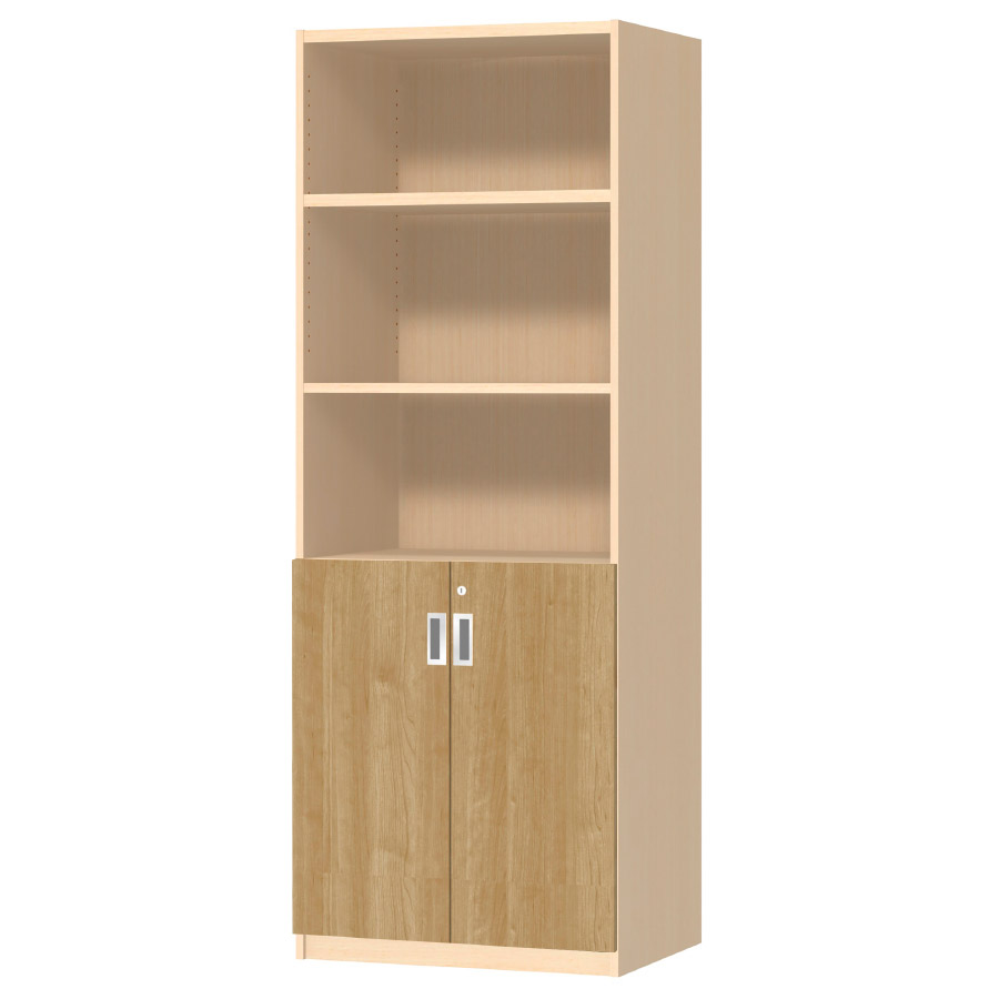 (商品画像) オーダーオフィスストッカー 奥行44.5cm×高さ191.1cm×幅60～70cm 2段扉