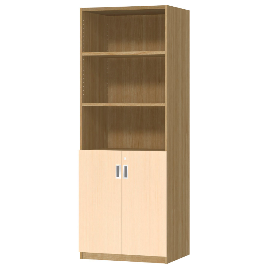 (商品画像) オーダーオフィスストッカー 奥行44.5cm×高さ191.1cm×幅60～70cm 2段扉