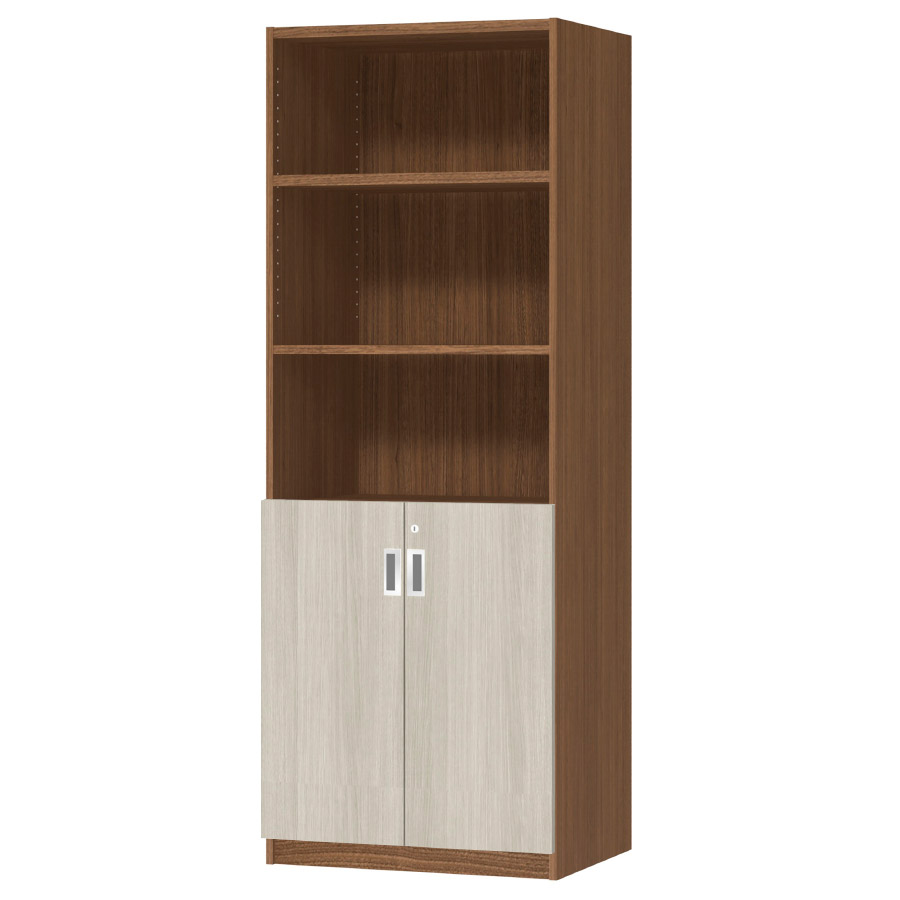 (商品画像) オーダーオフィスストッカー 奥行44.5cm×高さ191.1cm×幅60～70cm 2段扉