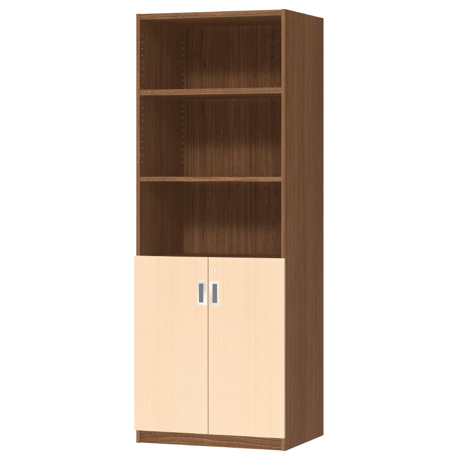 (商品画像) オーダーオフィスストッカー 奥行44.5cm×高さ191.1cm×幅60～70cm 2段扉