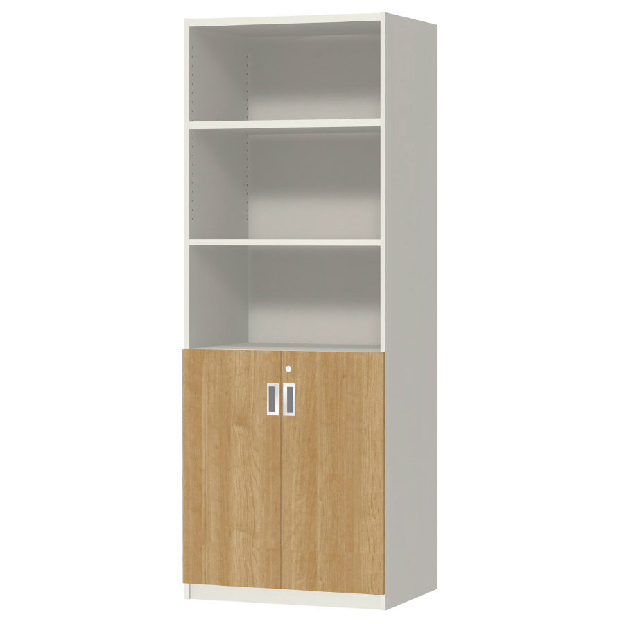 (商品画像) オーダーオフィスストッカー 奥行44.5cm×高さ191.1cm×幅60～70cm 2段扉