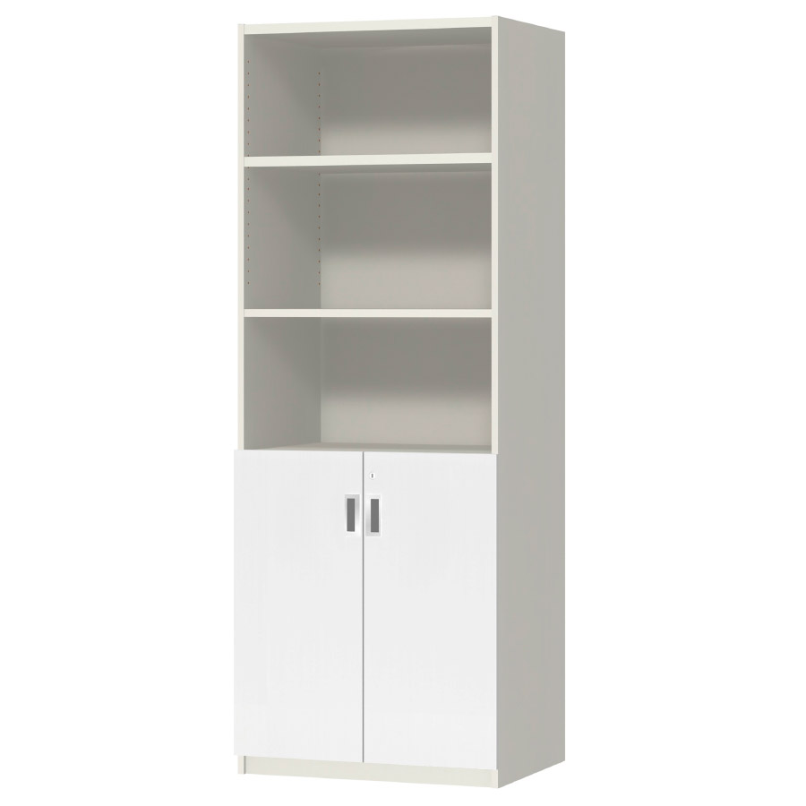 (商品画像) オーダーオフィスストッカー 奥行44.5cm×高さ191.1cm×幅60～70cm 2段扉