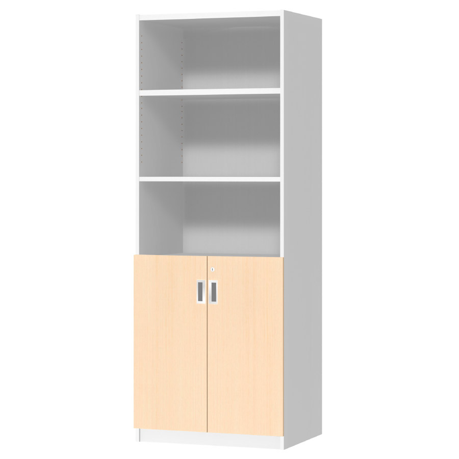 (商品画像) オーダーオフィスストッカー 奥行44.5cm×高さ191.1cm×幅60～70cm 2段扉