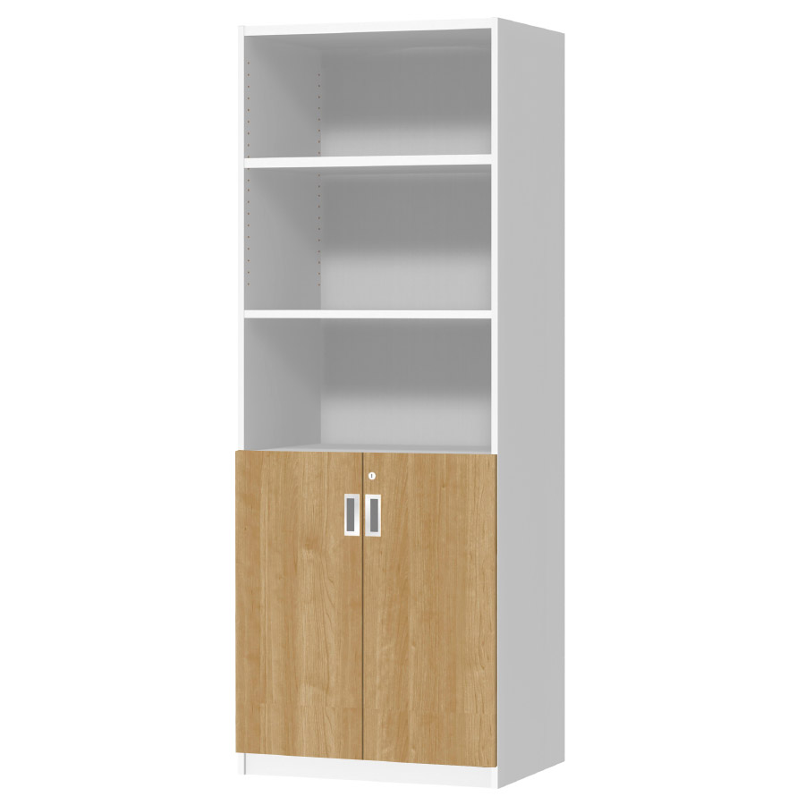 (商品画像) オーダーオフィスストッカー 奥行44.5cm×高さ191.1cm×幅60～70cm 2段扉