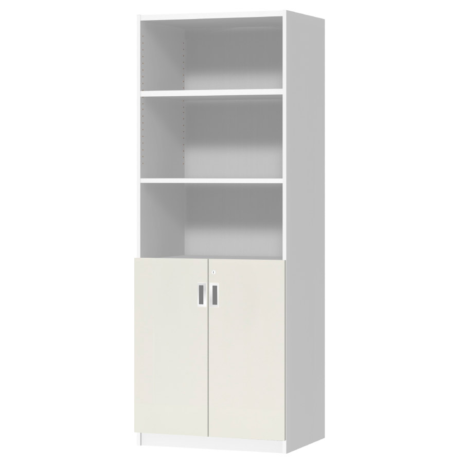 (商品画像) オーダーオフィスストッカー 奥行44.5cm×高さ191.1cm×幅60～70cm 2段扉