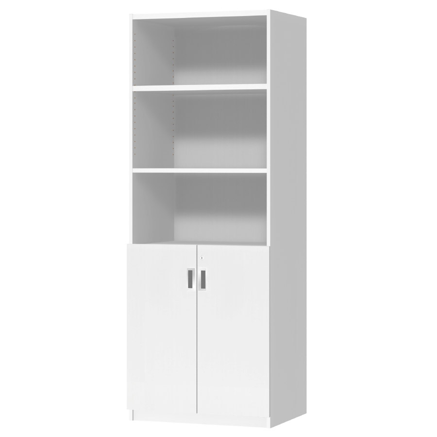 (商品画像) オーダーオフィスストッカー 奥行44.5cm×高さ191.1cm×幅60～70cm 2段扉