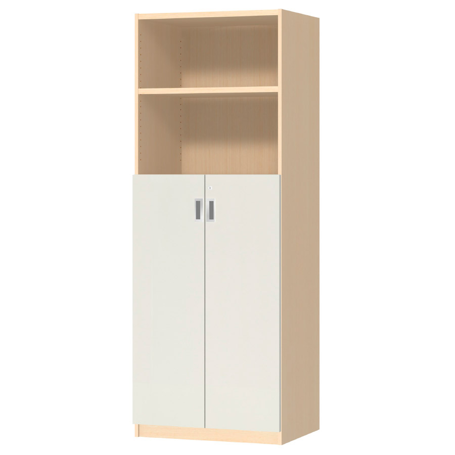 (商品画像) オーダーオフィスストッカー 奥行44.5cm×高さ191.1cm×幅60～70cm 3段扉