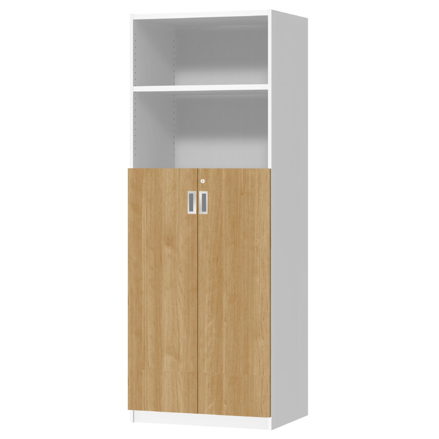 (商品画像) オーダーオフィスストッカー 奥行44.5cm×高さ191.1cm×幅60～70cm 3段扉