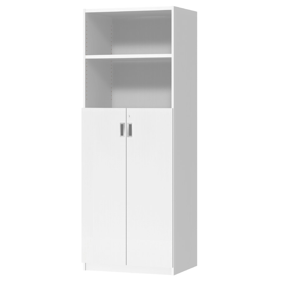 (商品画像) オーダーオフィスストッカー 奥行44.5cm×高さ191.1cm×幅60～70cm 3段扉